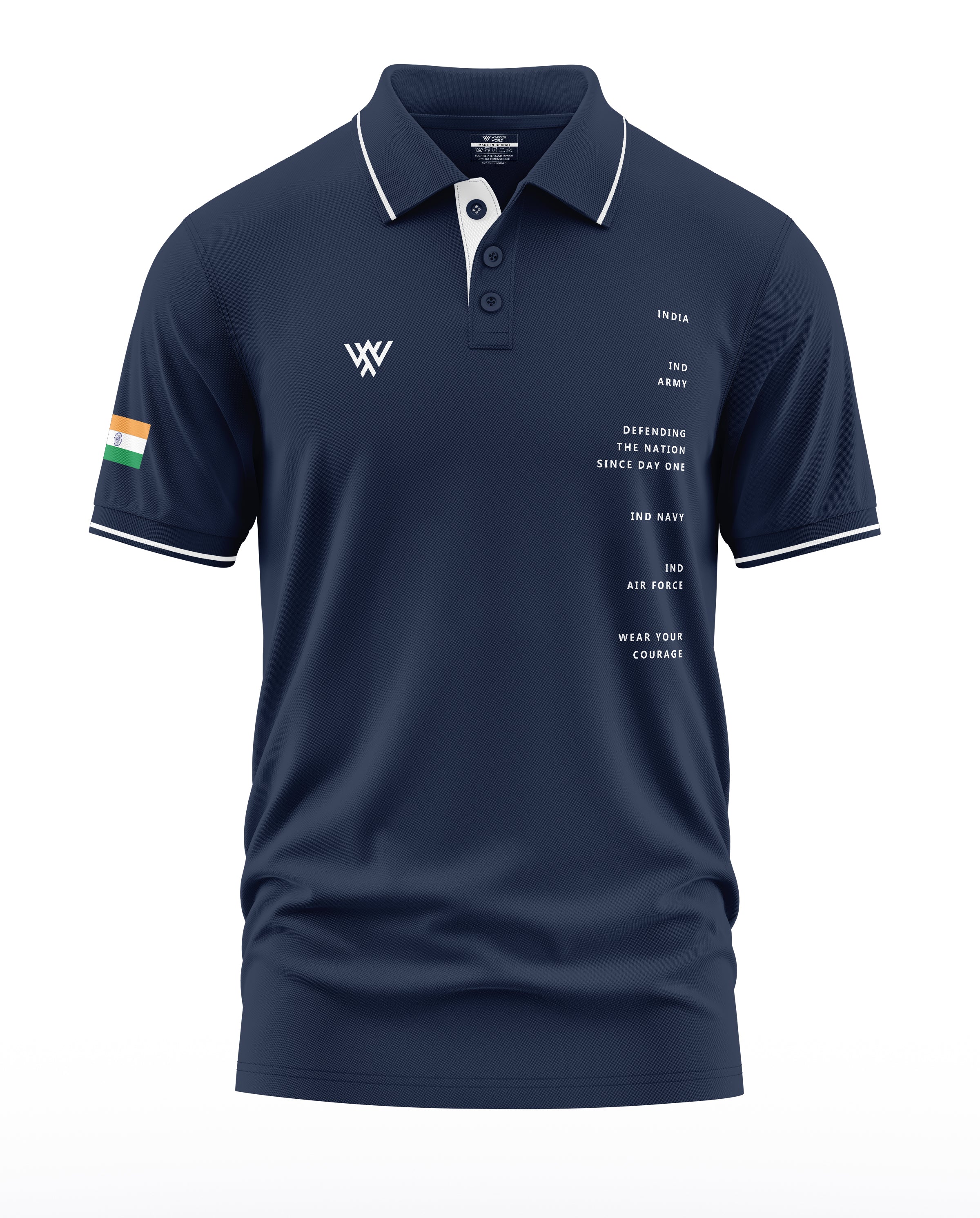 Indian Armed Forces Defending The Nation Polo Collar T-Shirt