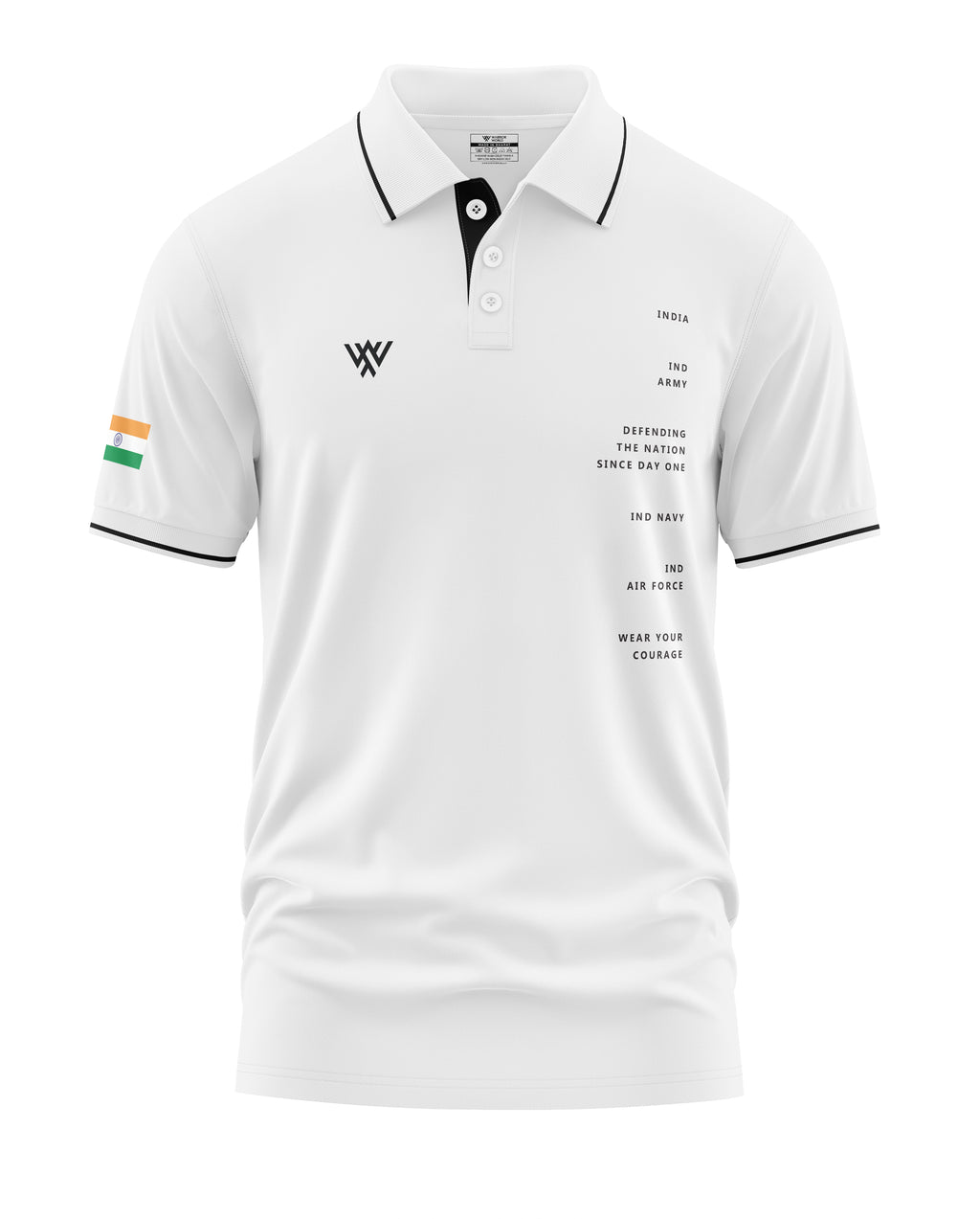 Indian Armed Forces Defending The Nation Polo Collar T-Shirt