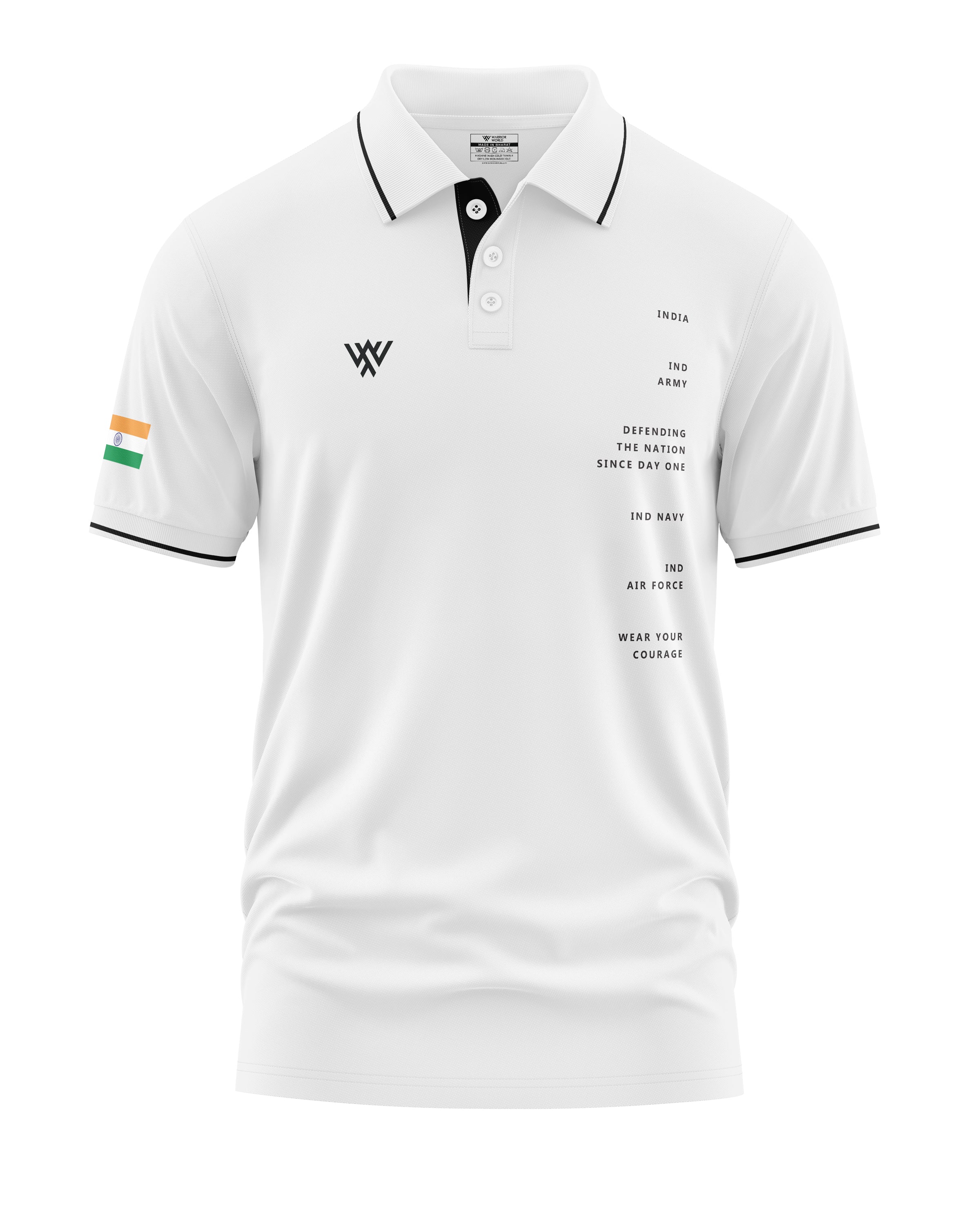 Indian Armed Forces Defending The Nation Polo Collar T-Shirt