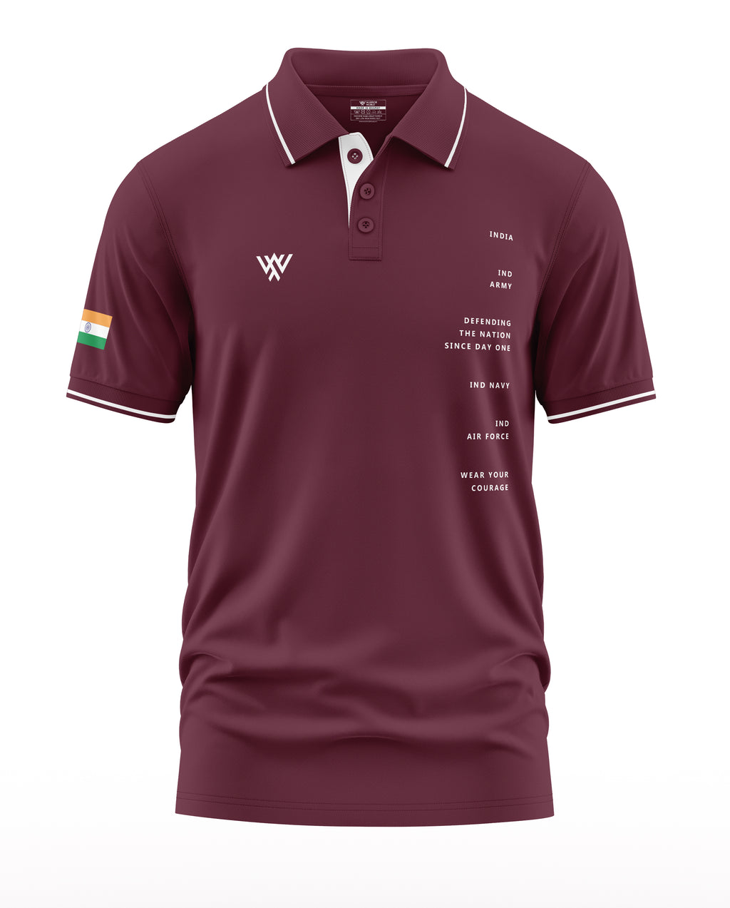 Indian Armed Forces Defending The Nation Polo Collar T-Shirt