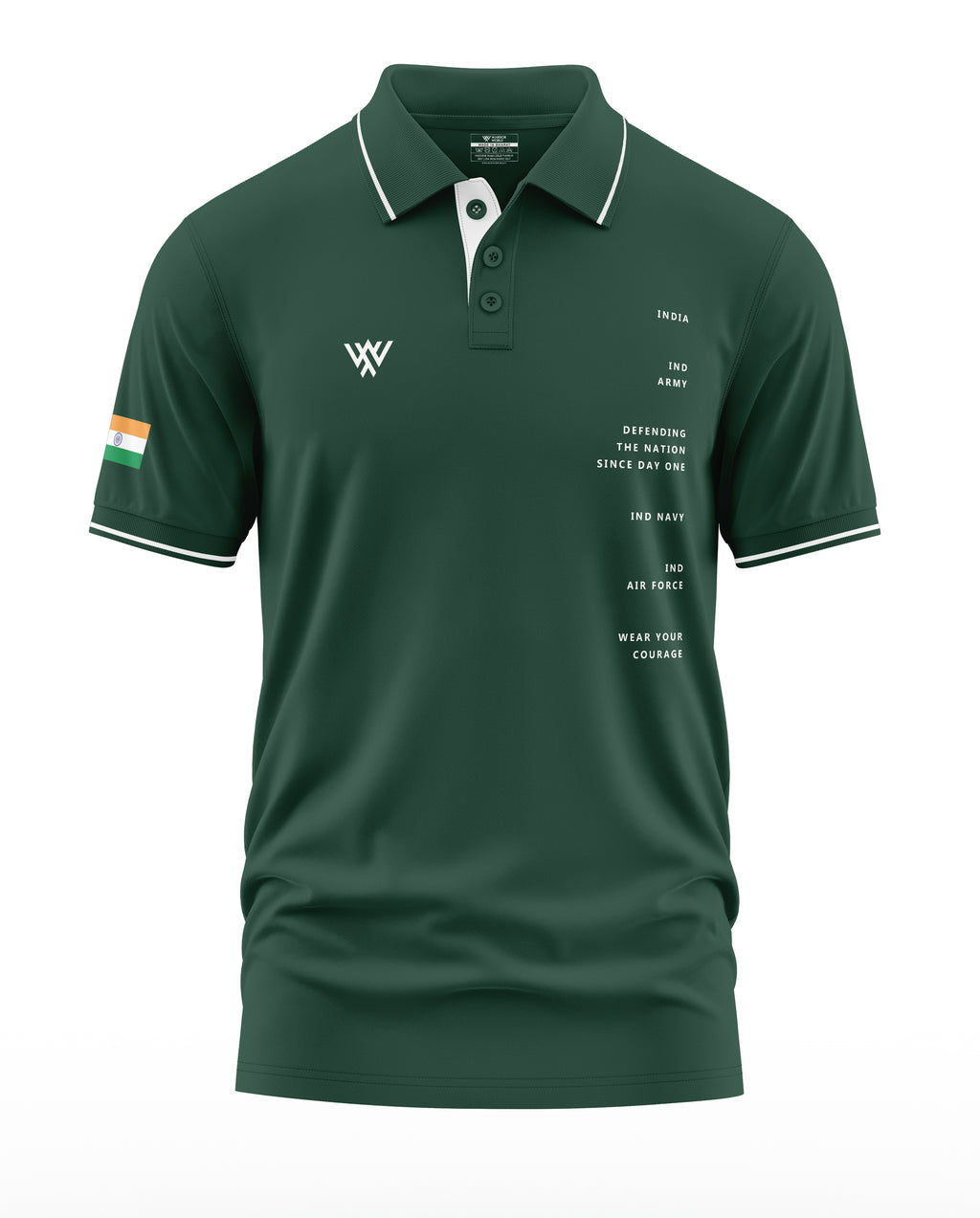 Indian Armed Forces Defending The Nation Polo Collar T-Shirt