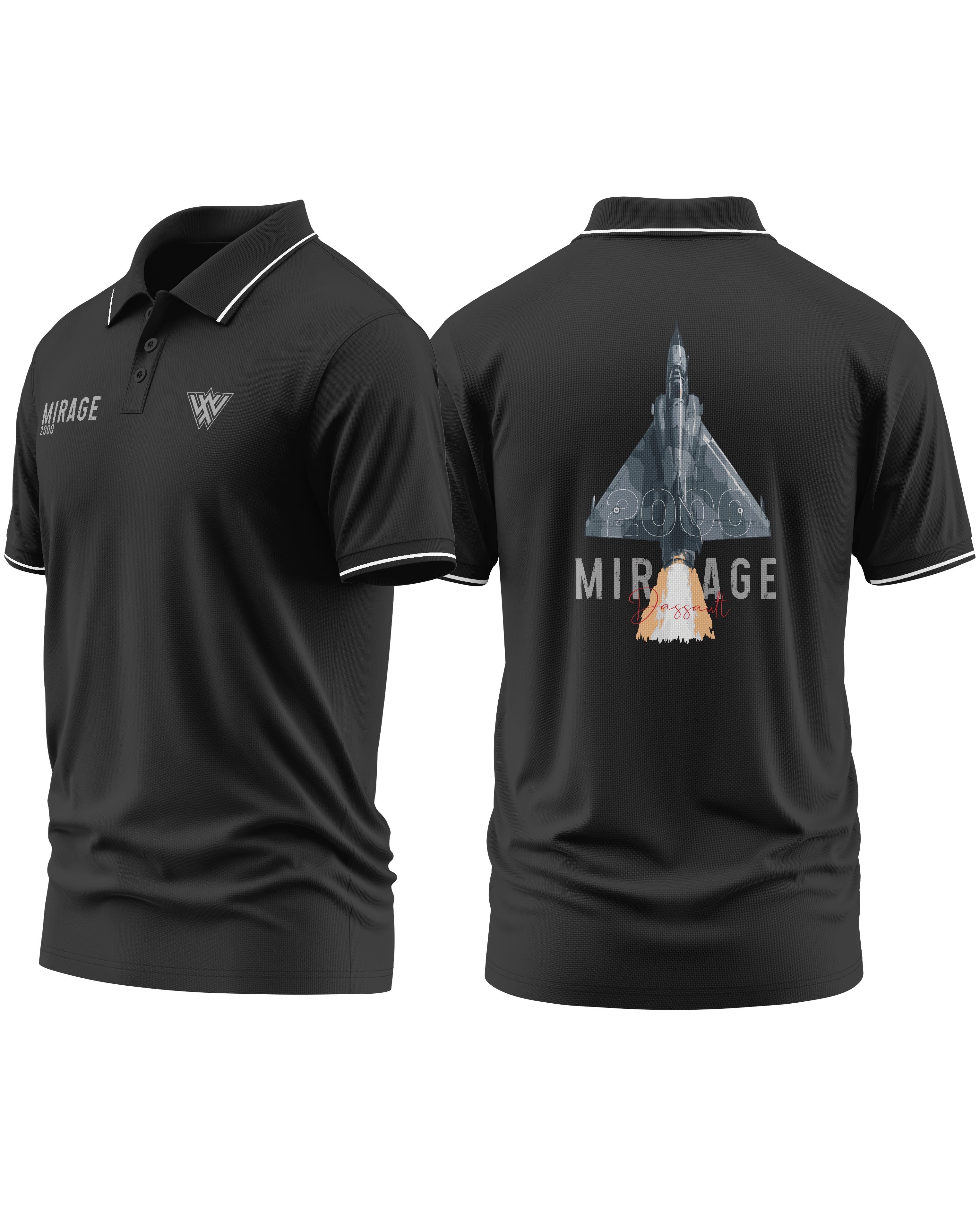Mirage 2000 Dassault Polo Collar T-Shirt