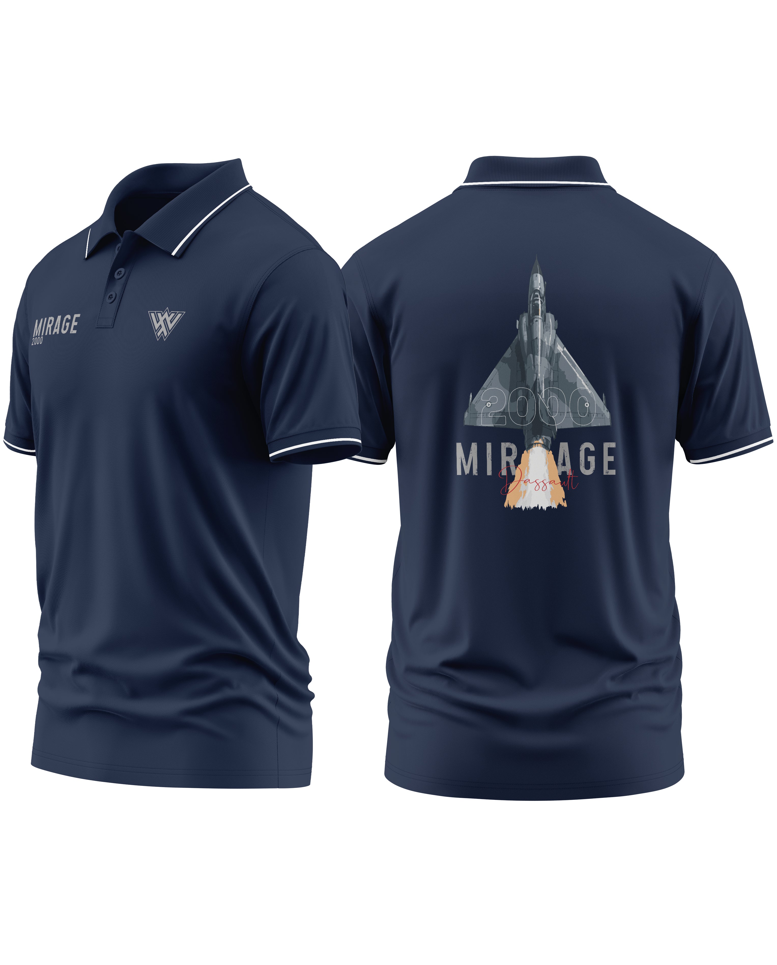 Mirage 2000 Dassault Polo Collar T-Shirt