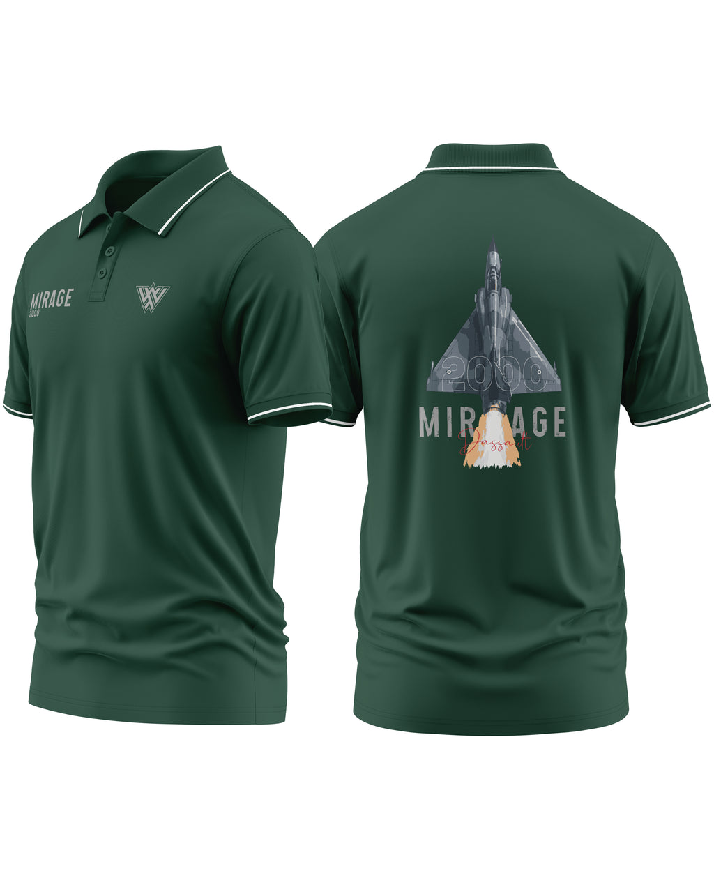 Mirage 2000 Dassault Polo Collar T-Shirt