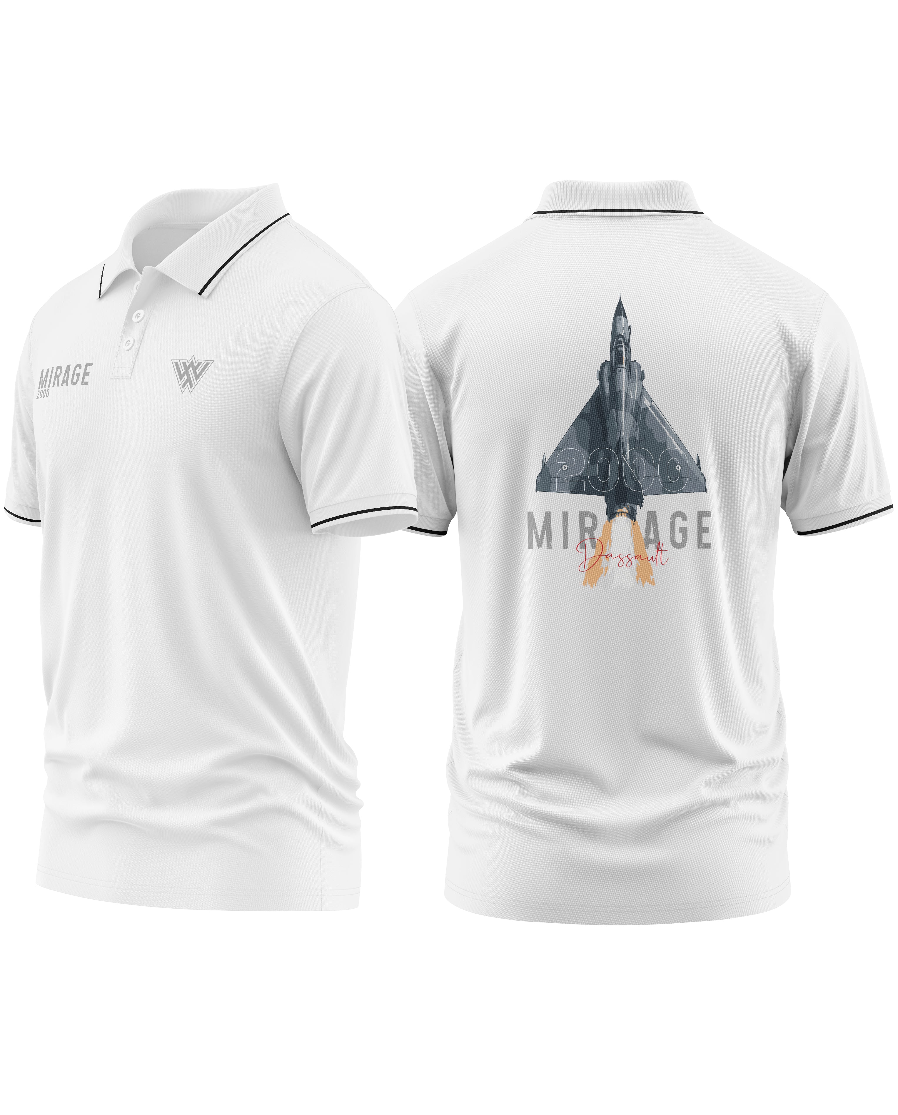 Mirage 2000 Dassault Polo Collar T-Shirt