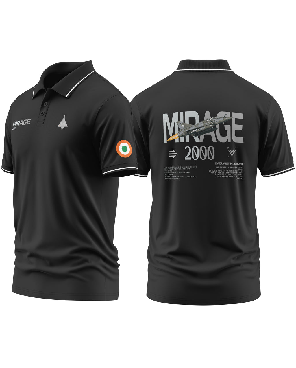 Mirage 2000 Evolved Missions Polo Collar T-Shirt