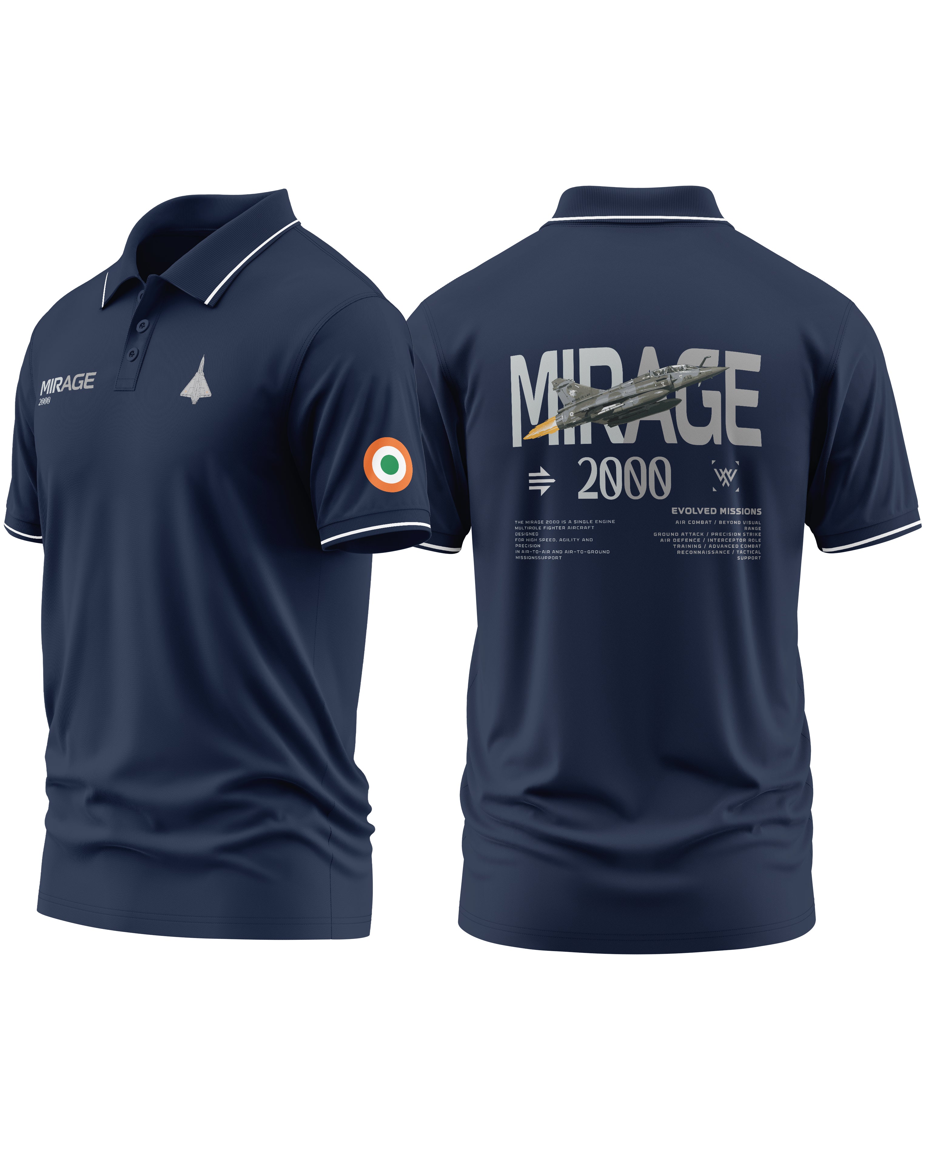 Mirage 2000 Evolved Missions Polo Collar T-Shirt