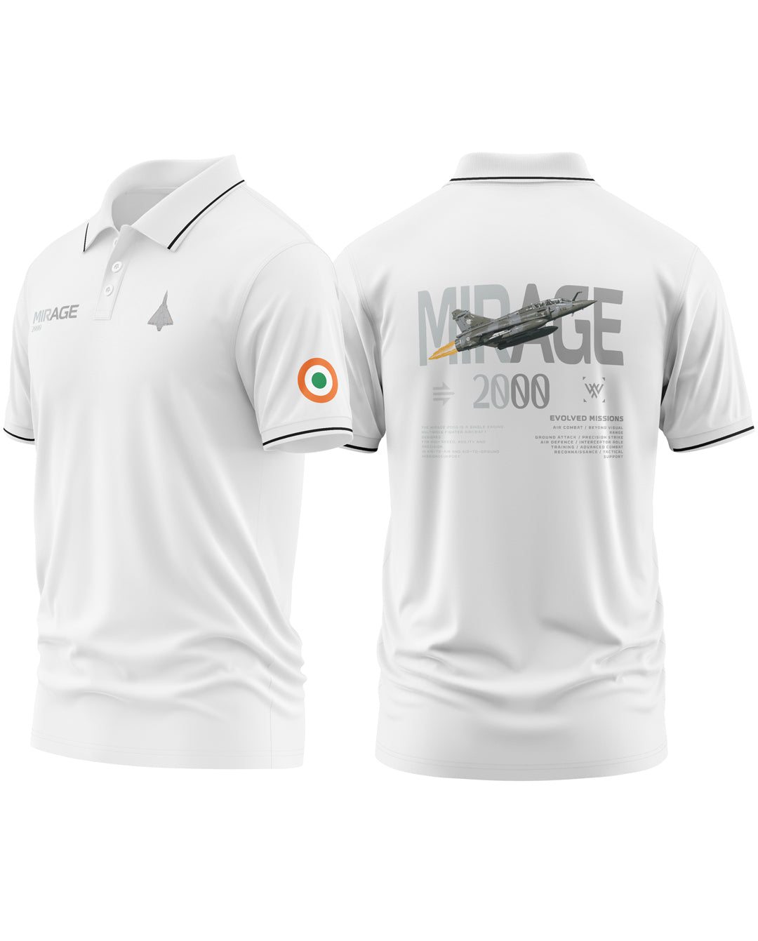 Mirage 2000 Evolved Missions Polo Collar T-Shirt