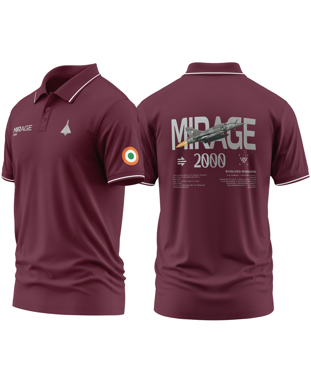 Mirage 2000 Evolved Missions Polo Collar T-Shirt