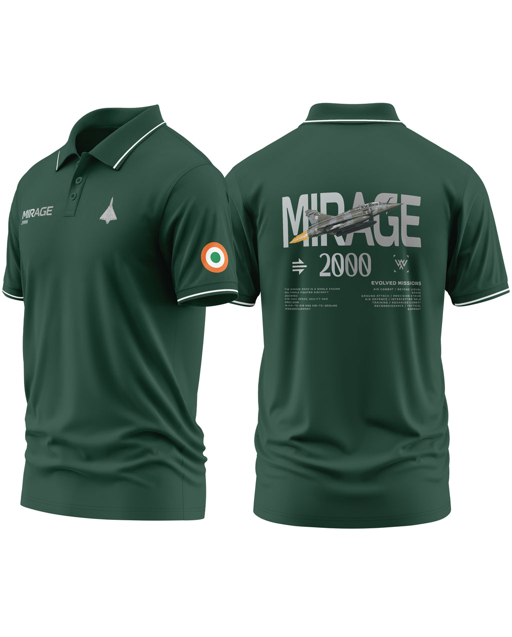 Mirage 2000 Evolved Missions Polo Collar T-Shirt