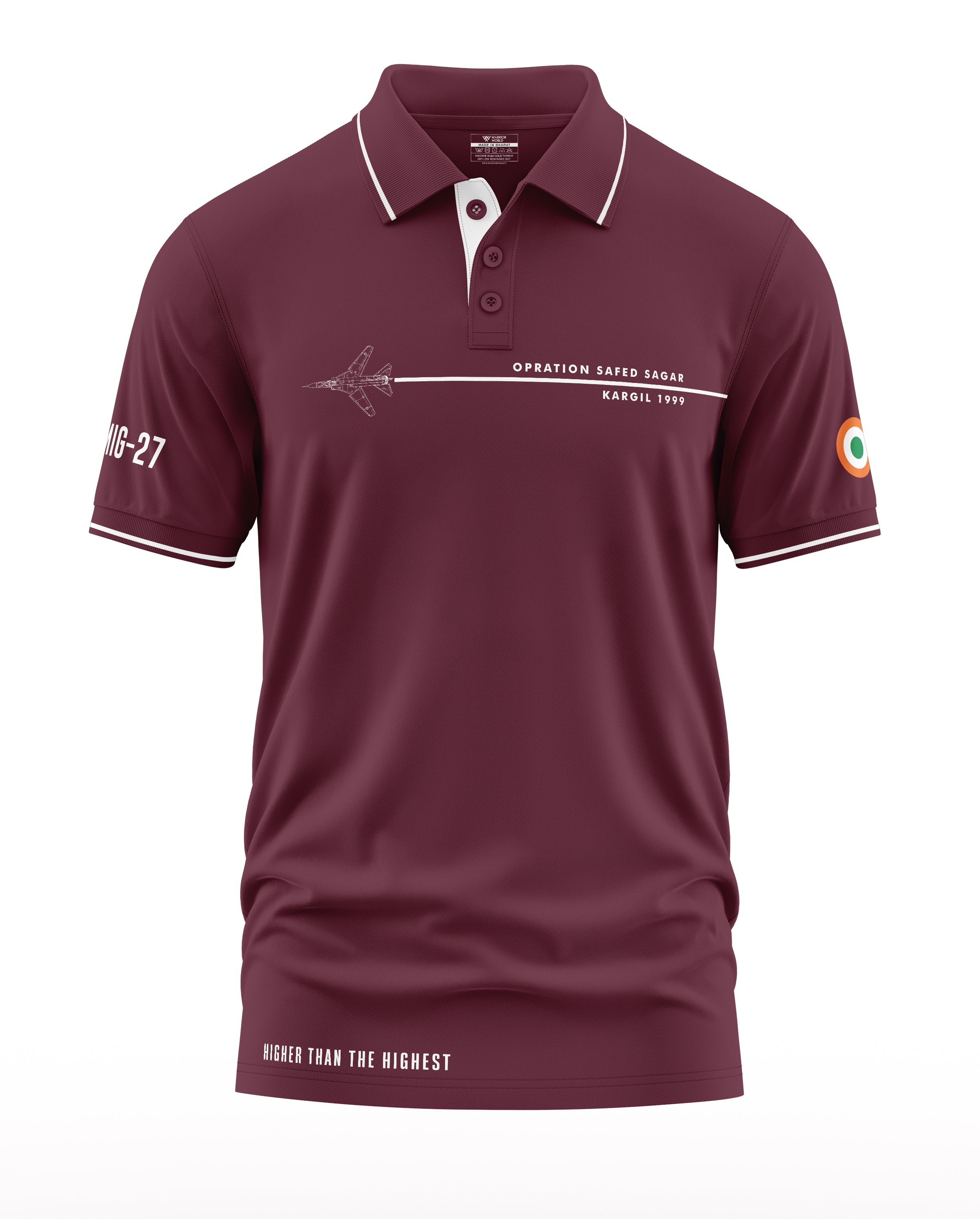 Operation Safed Sagar MiG-27 Polo Collar T-Shirt