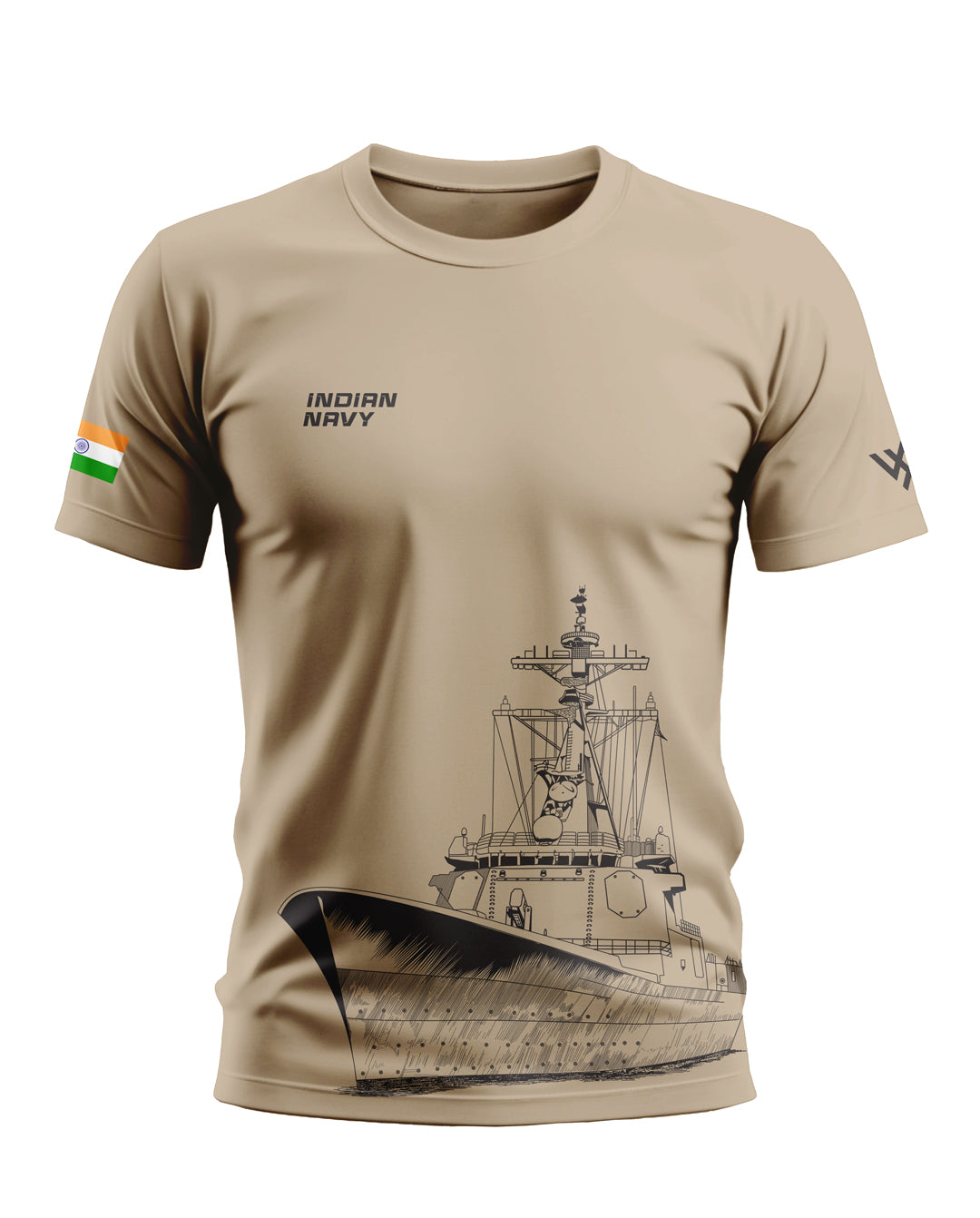 Indian Navy Style Soft Cotton T-shirt
