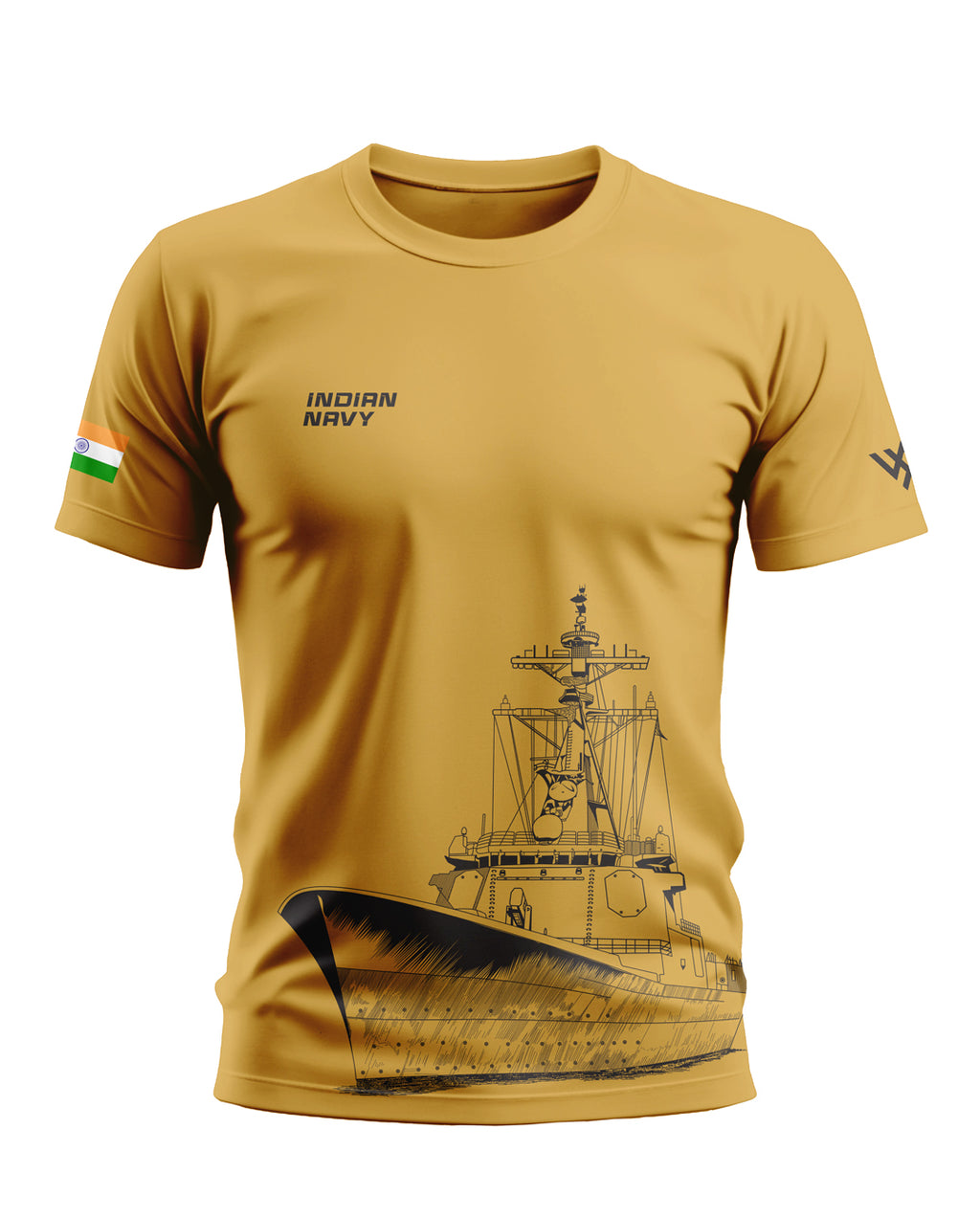 Indian Navy Style Soft Cotton T-shirt