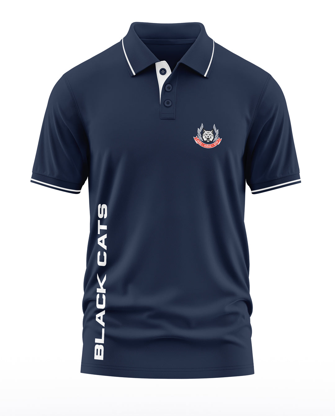 Black Cats Polo Collar T-Shirt