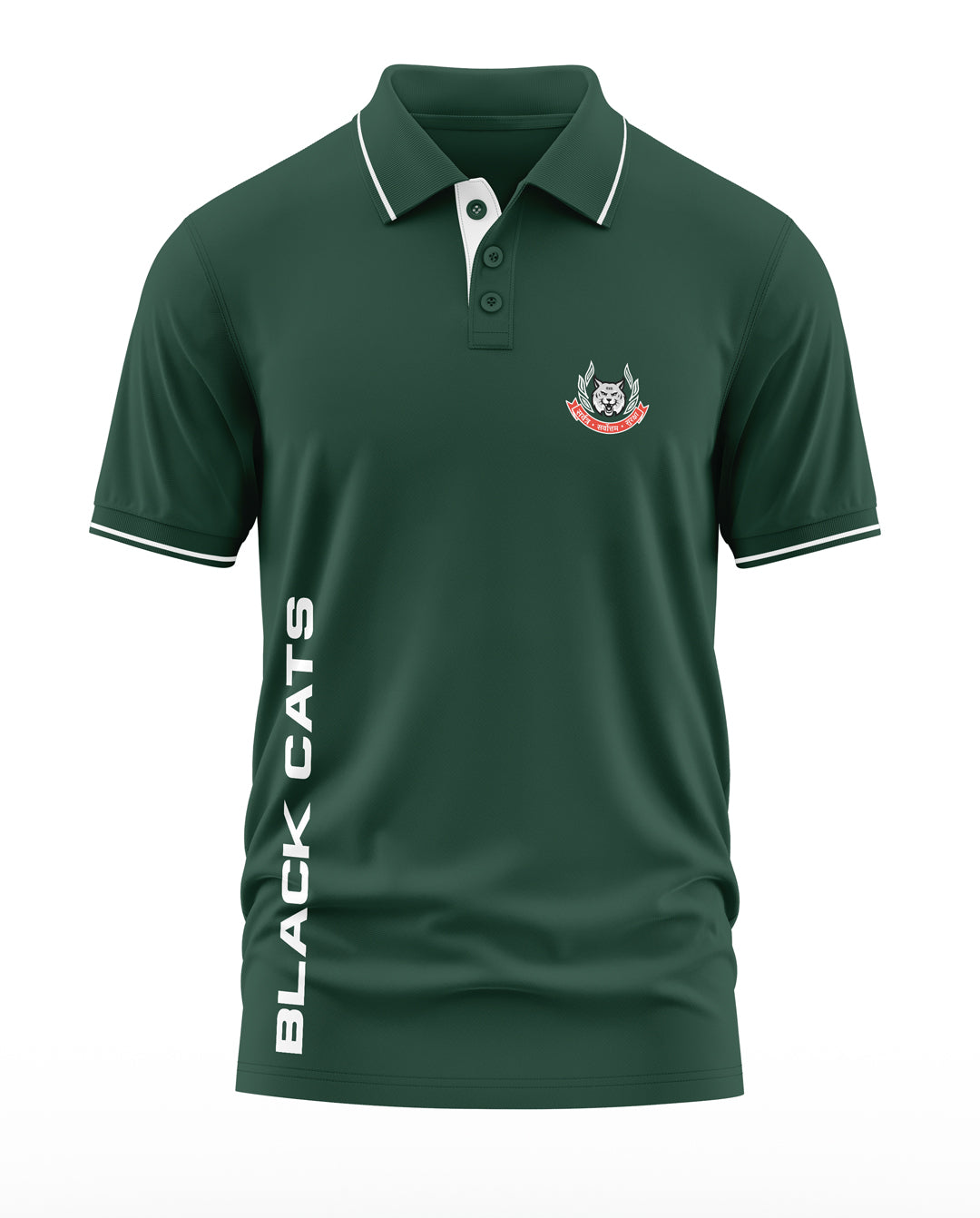 Black Cats Polo Collar T-Shirt