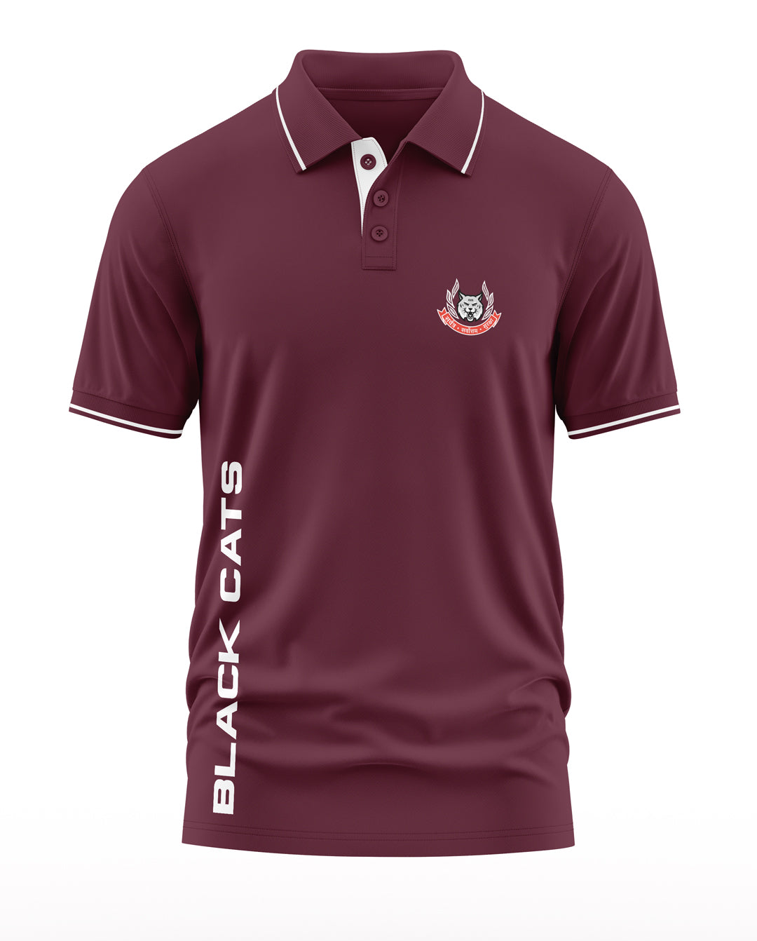 Black Cats Polo Collar T-Shirt