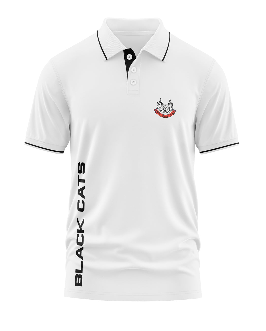 Black Cats Polo Collar T-Shirt
