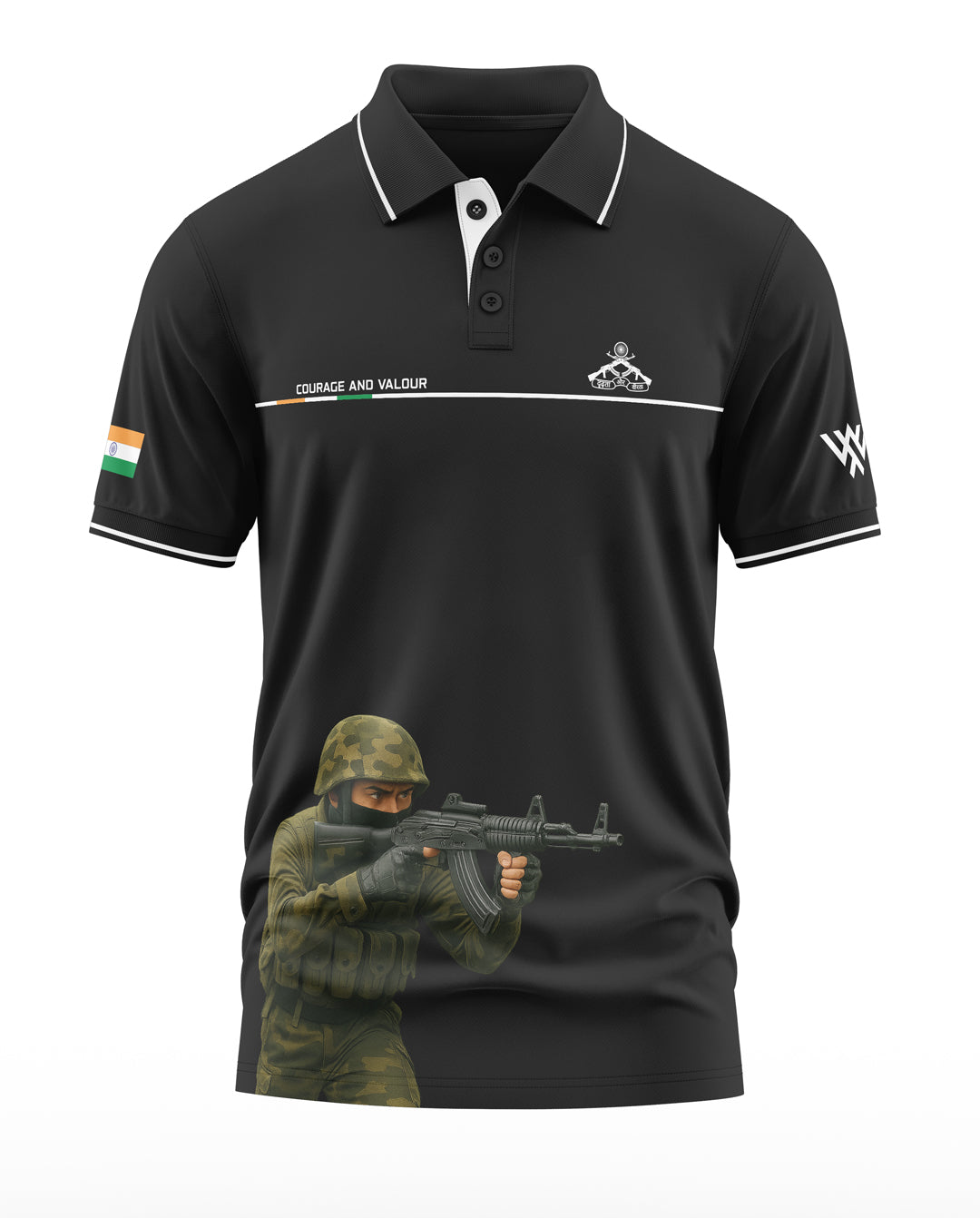 RR Couage And Valour Polo Collar T-Shirt