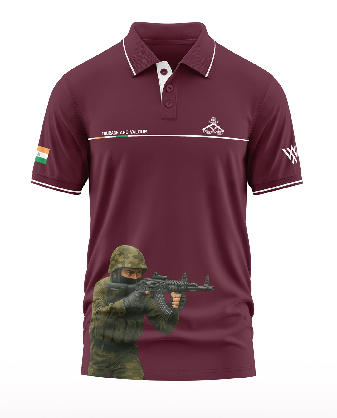 RR Couage And Valour Polo Collar T-Shirt