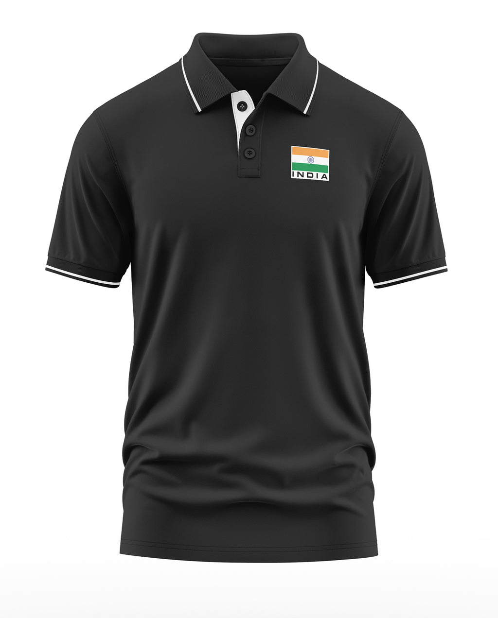 India Flag Polo Collar T-Shirt