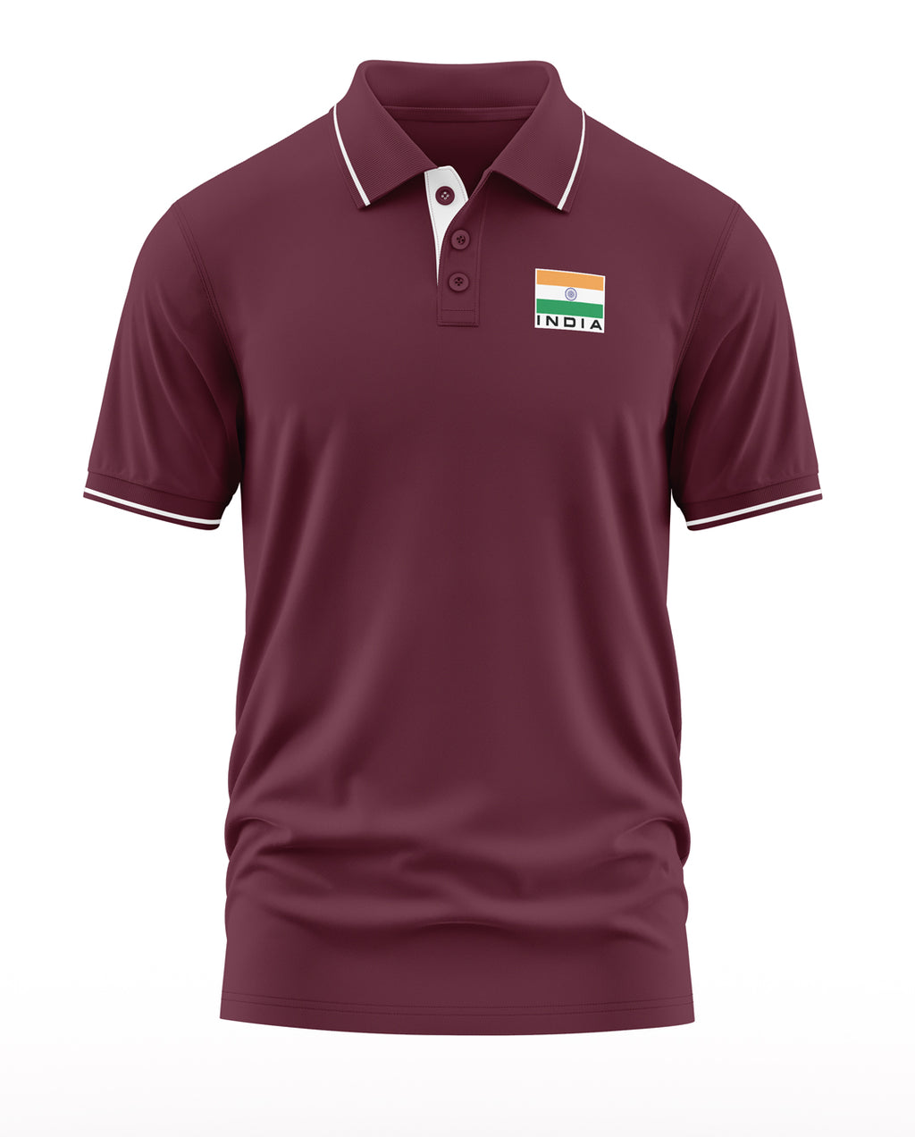 India Flag Polo Collar T-Shirt