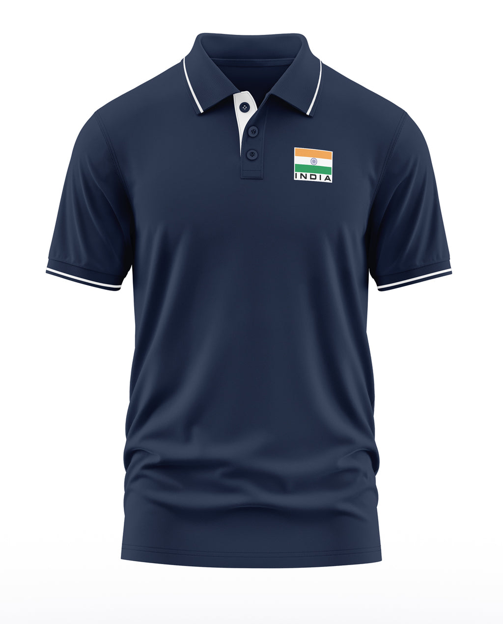 India Flag Polo Collar T-Shirt