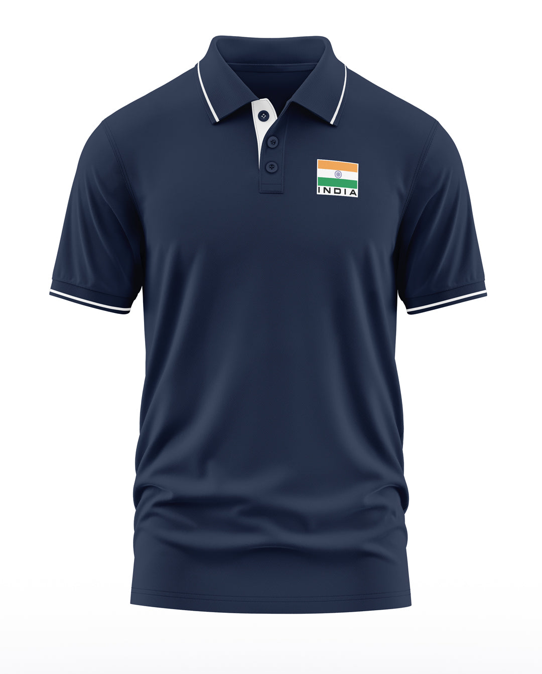 India Flag Polo Collar T-Shirt