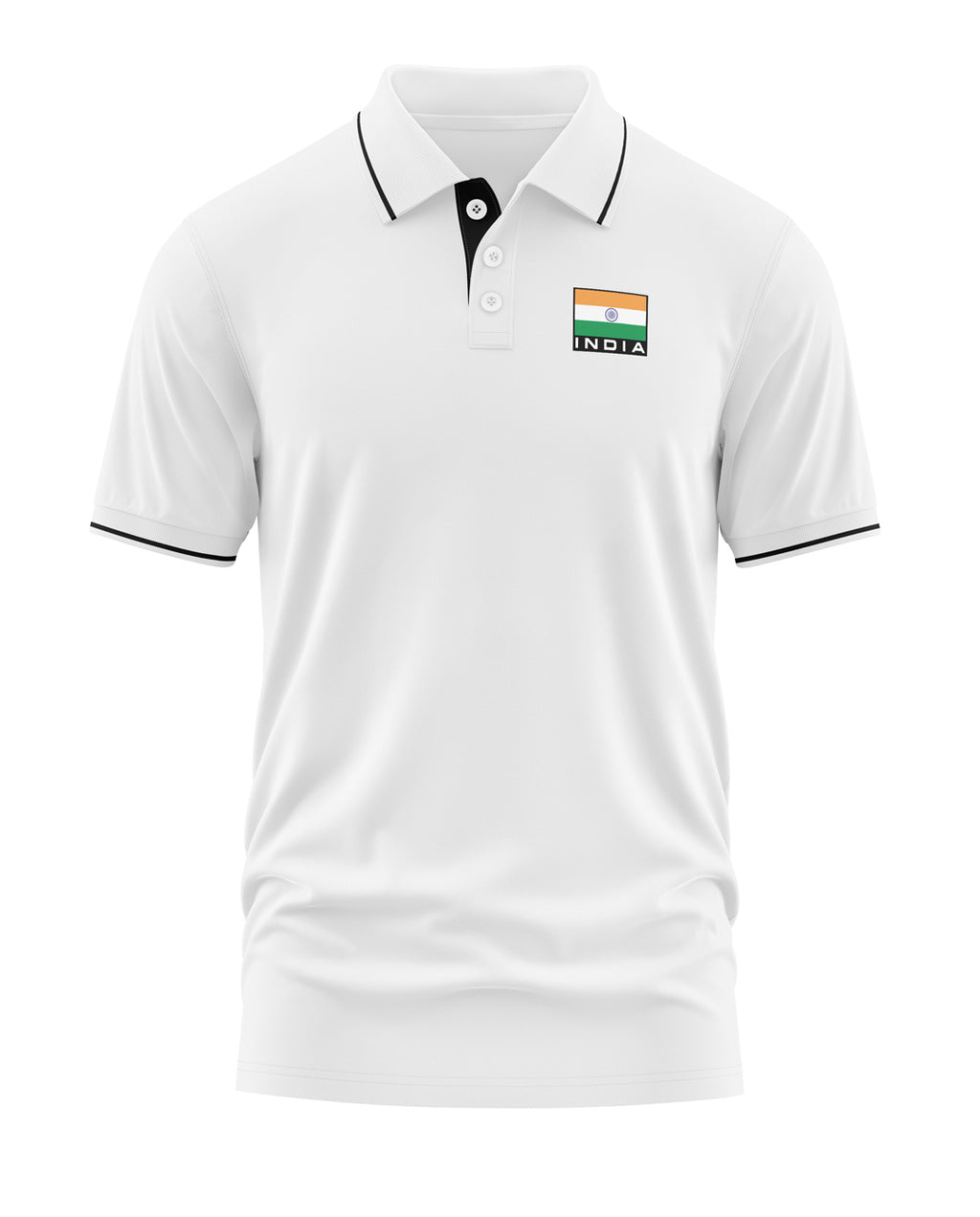 India Flag Polo Collar T-Shirt