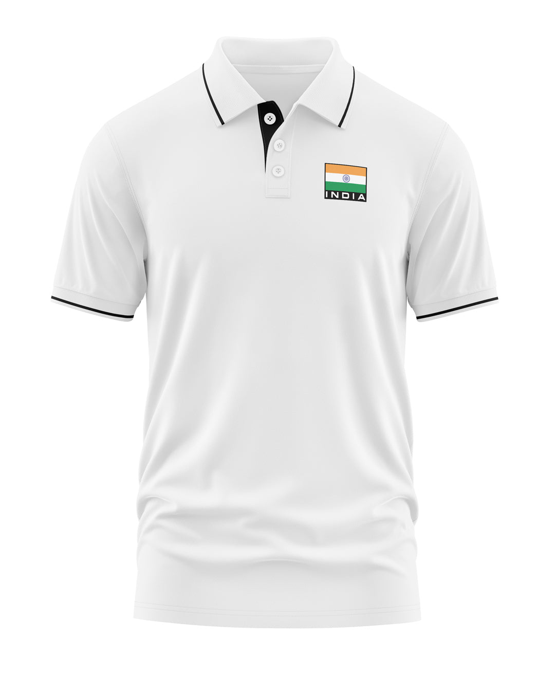 India Flag Polo Collar T-Shirt