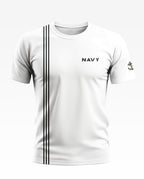Navy tri line Soft Cotton T-shirt