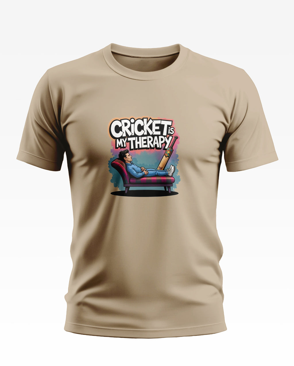 Cricket is My Therapy Soft Cotton T-shirt