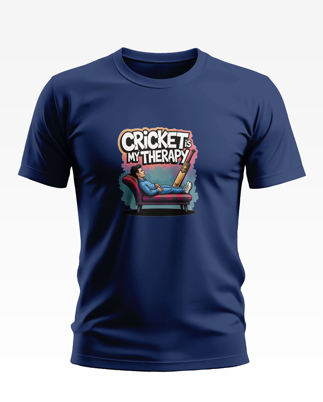 Cricket is My Therapy Soft Cotton T-shirt