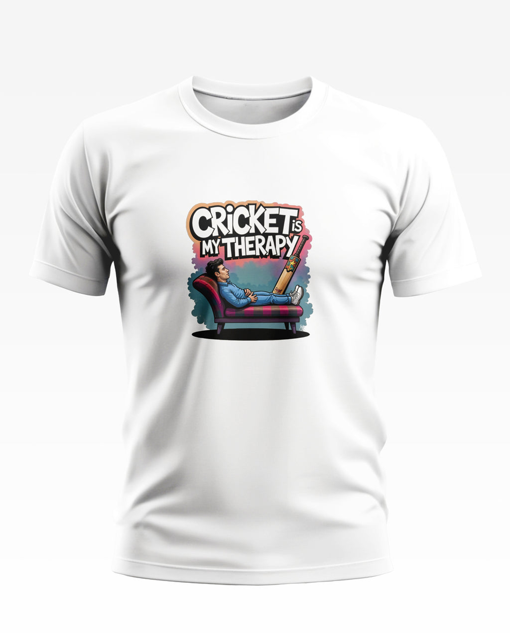 Cricket is My Therapy Soft Cotton T-shirt