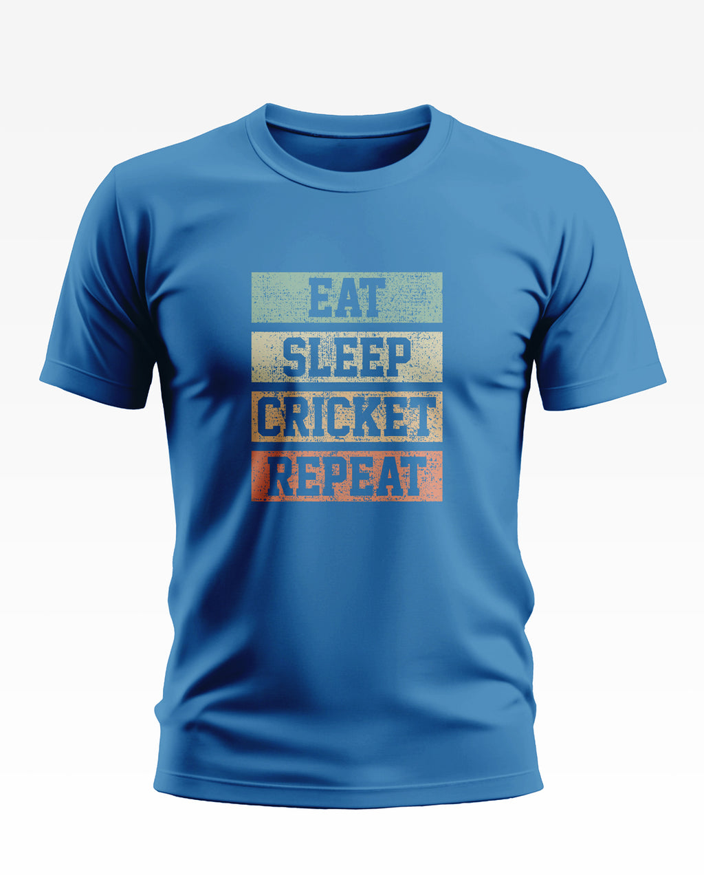 Eat Sleep Cricket Repeat Designer Soft Cotton T-shirt