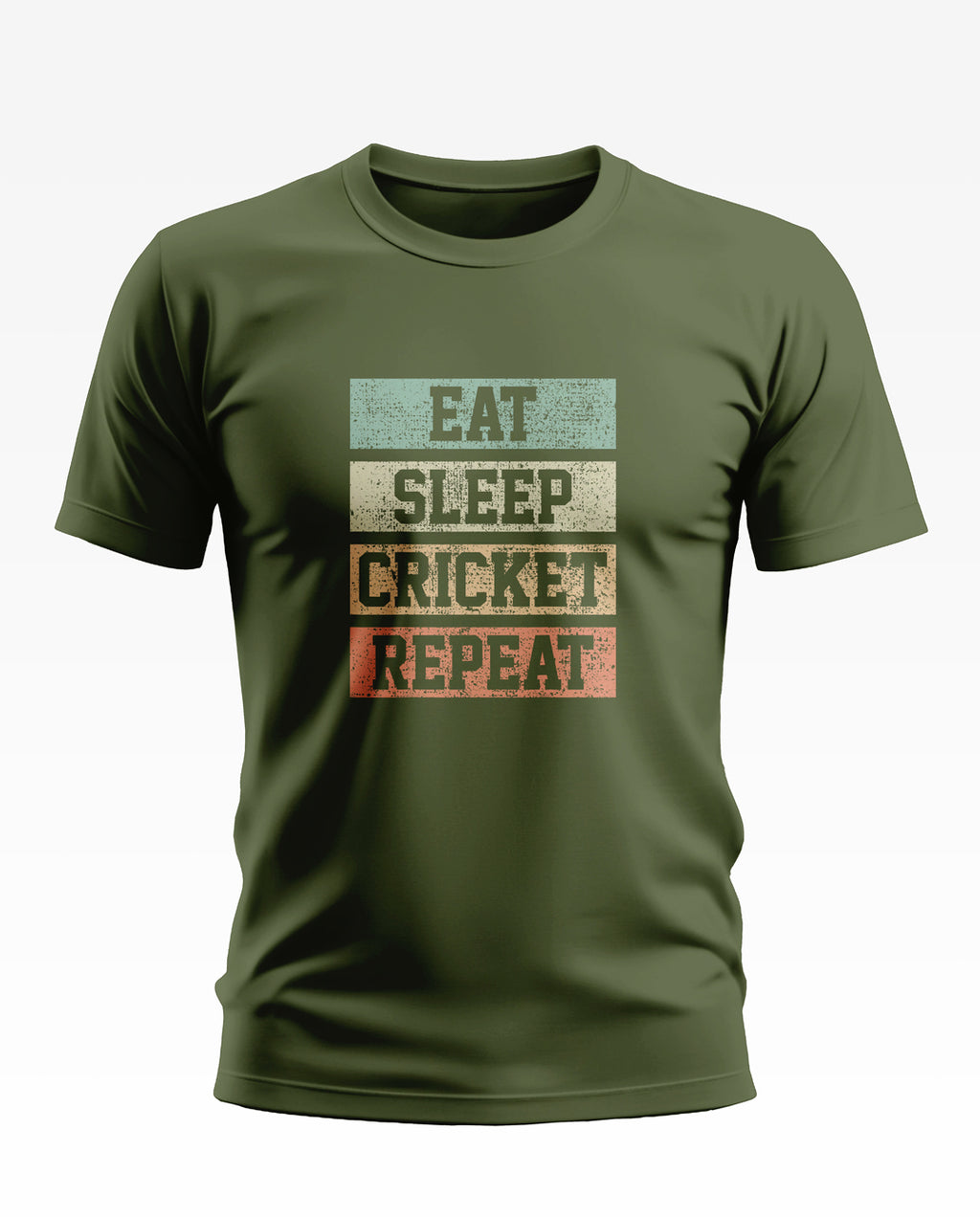 Eat Sleep Cricket Repeat Designer Soft Cotton T-shirt