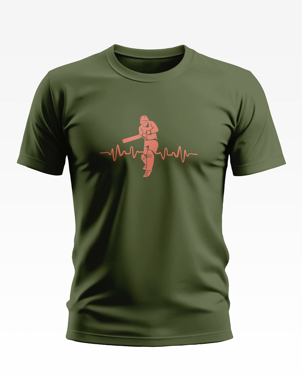 ECG Pattern Cricket Soft Cotton T-shirt