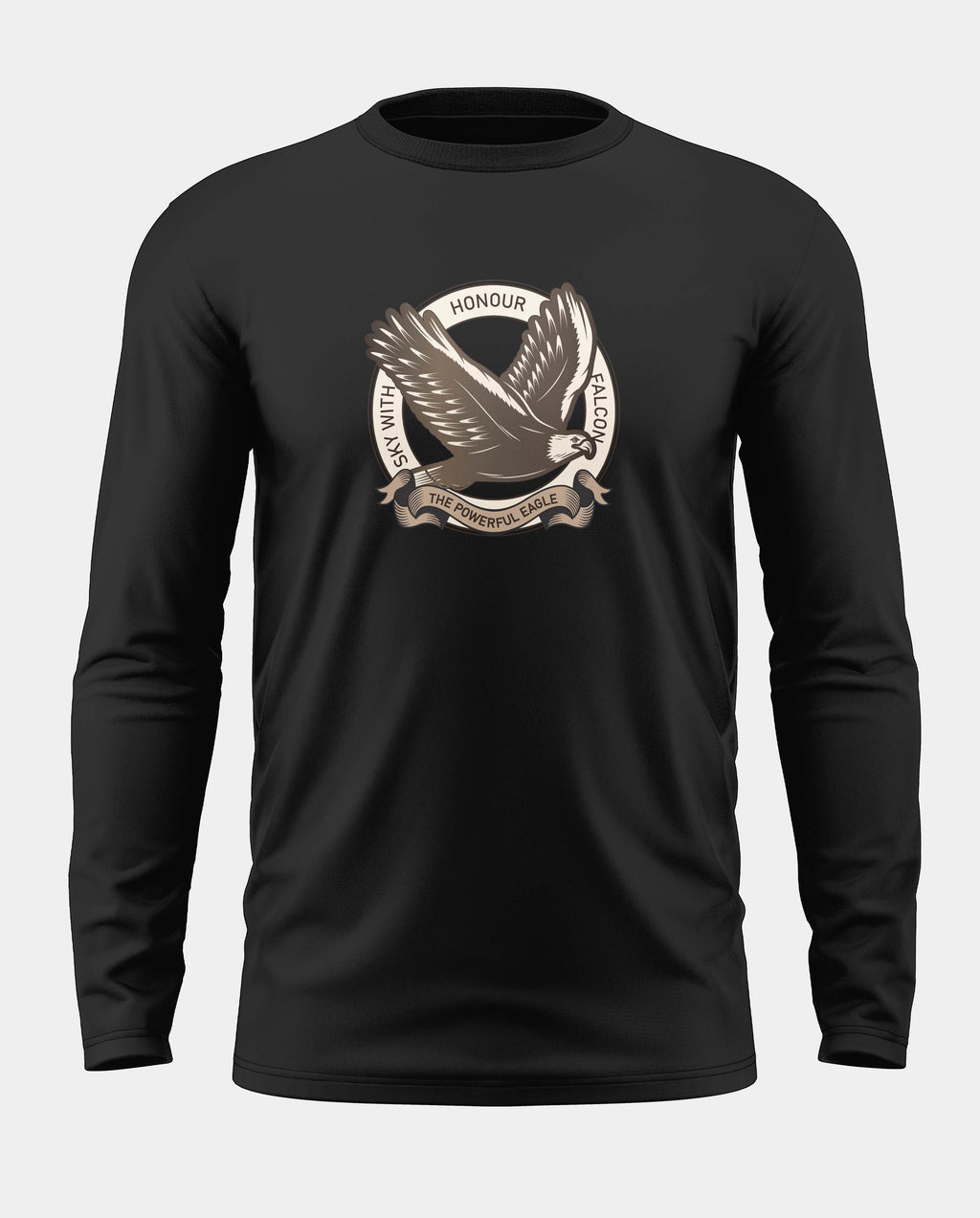 Sky With Falcon Cotton Full Sleeve T-shirt