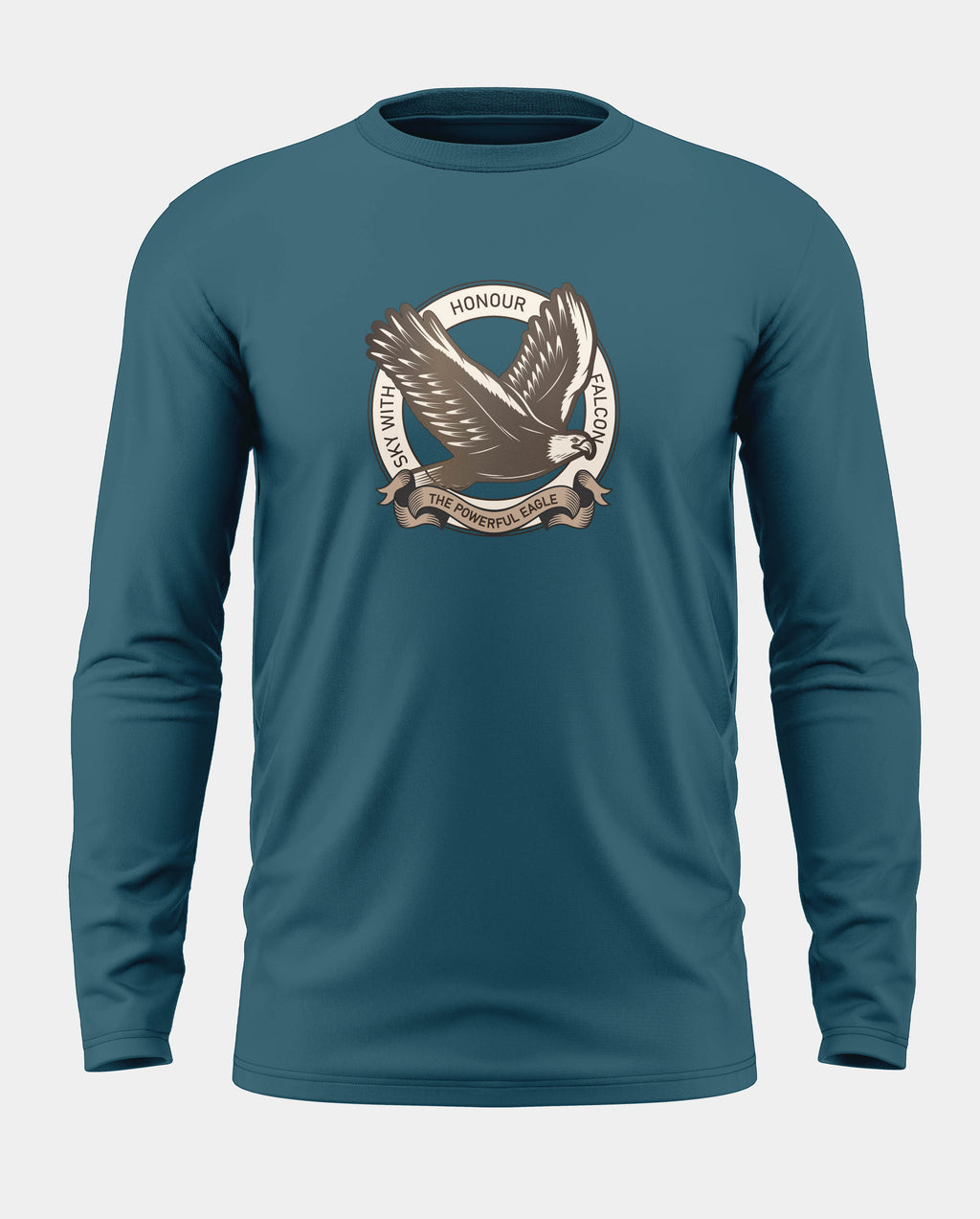 Sky With Falcon Cotton Full Sleeve T-shirt
