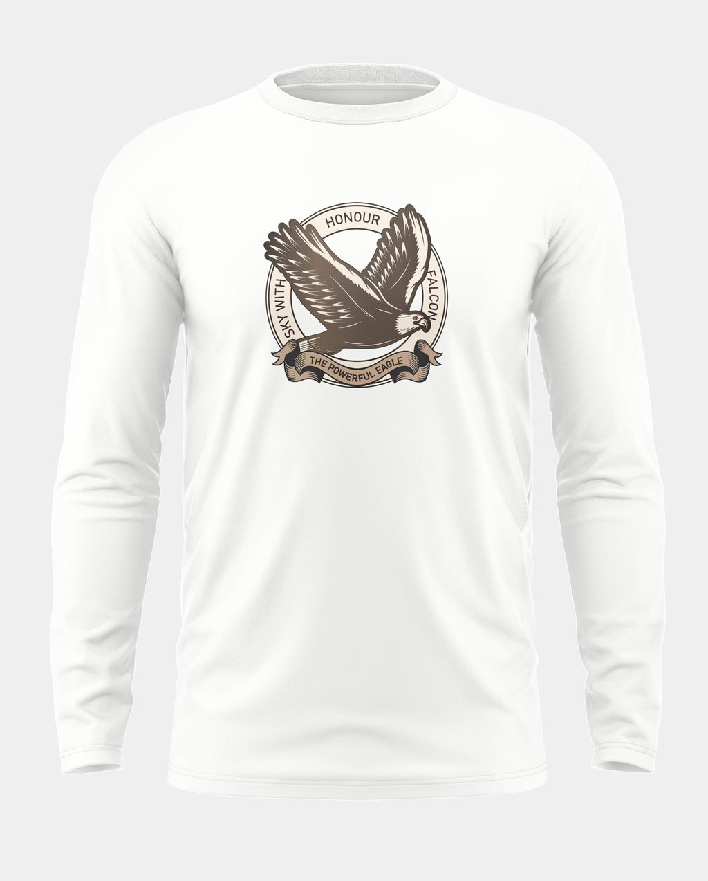 Sky With Falcon Cotton Full Sleeve T-shirt