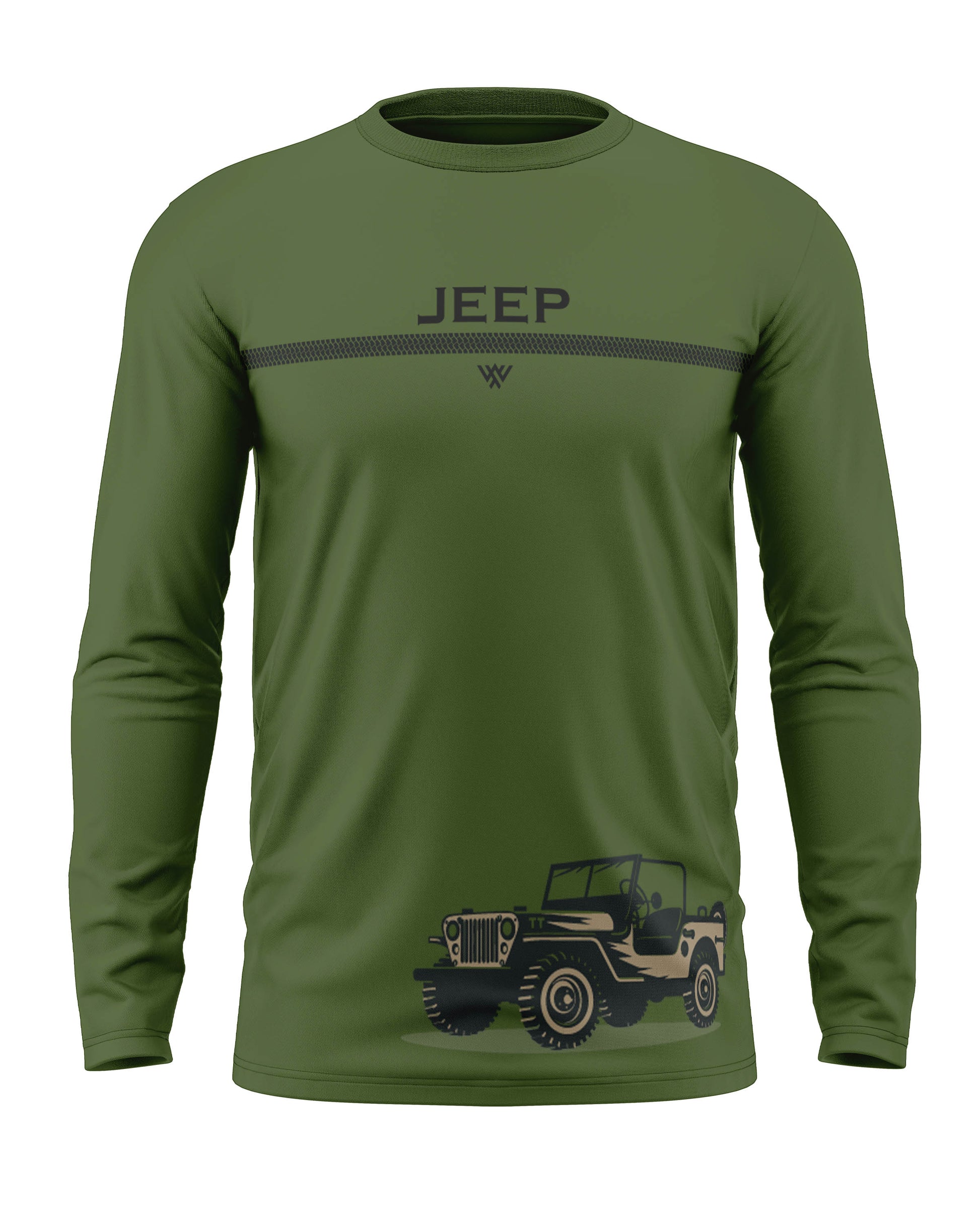 Army Jeep Cotton Full Sleeve T-shirt