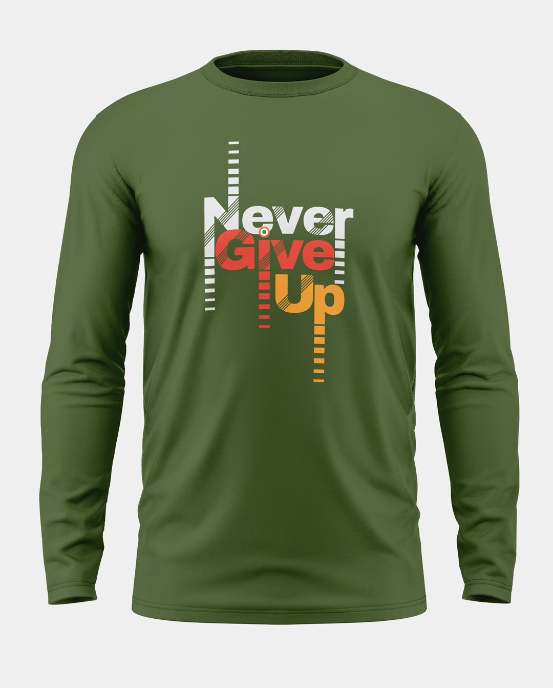 Never Give Up Prime Cotton Full Sleeve T-shirt