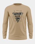 Never Give Up Cotton Full Sleeve T-shirt