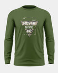 Never Give Up Cotton Full Sleeve T-shirt
