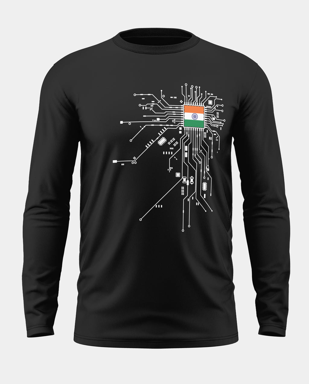 Circuit Diagram Cotton Full Sleeve T-shirt