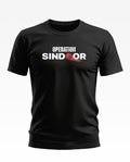 Black men's t-shirt with 'Operation SINDOOR' and red graphic on chest, army-inspired style
