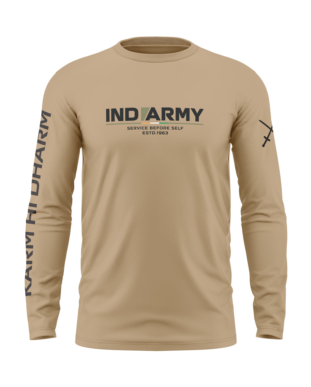 Ind Army Cotton Full Sleeve T-shirt
