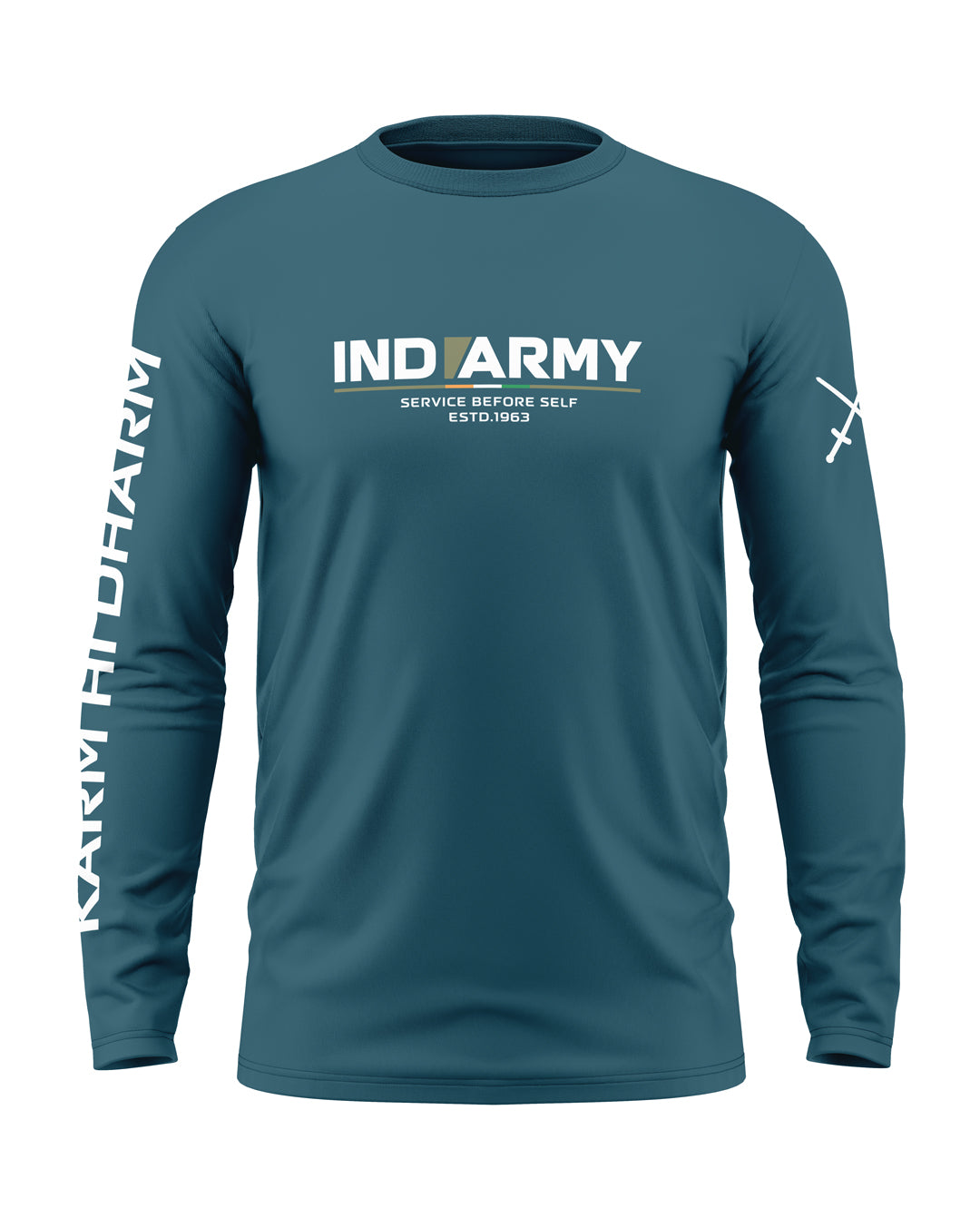 Ind Army Cotton Full Sleeve T-shirt