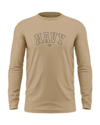Navy Style Cotton Full Sleeve T-shirt