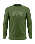 Navy Style Cotton Full Sleeve T-shirt