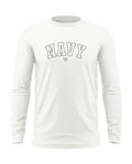 Navy Style Cotton Full Sleeve T-shirt